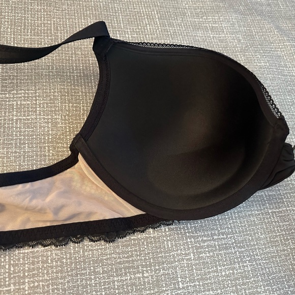 Adore Me Black Padded Black Lace Bra size 40D front closure - Picture 9 of 15
